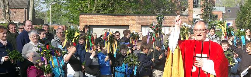 Familienmesse an Palmsonntag in St. Rochus